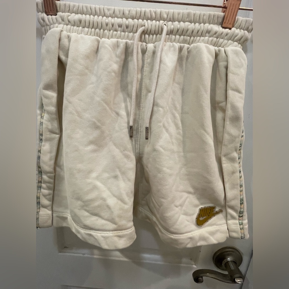 Nike  Off-White Shorts with Gold Logo